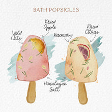 Chargez l’image dans le spectateur de la Galerie, Botanical Bath Clay Pops With Dried Fruit and Epsom Salt: Citrus