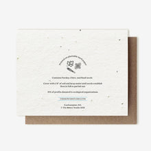 Chargez l’image dans le spectateur de la Galerie, Cartes de voeux pour animaux et insectes - Papier de semences plantables (13 variantes)
