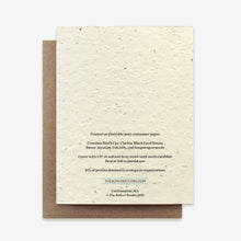 Chargez l’image dans le spectateur de la Galerie, Cartes de voeux pour animaux et insectes - Papier de semences plantables (13 variantes)