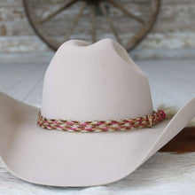 Load image into Gallery viewer, Horsehair Pink Braided Tassel Hat Band
