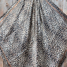 Load image into Gallery viewer, 35X35&quot;  Tan Leopard Wild Rag/Scarf WR168
