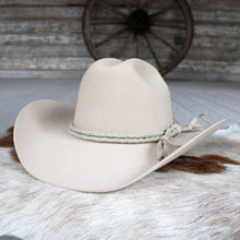 Load image into Gallery viewer, Bone Braided Leather Hat Band
