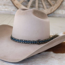 Load image into Gallery viewer, Horsehair Braided Blue Single Tassel Hat Band - Caleb

