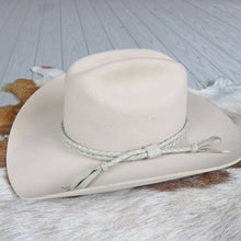 Load image into Gallery viewer, Bone Braided Leather Hat Band
