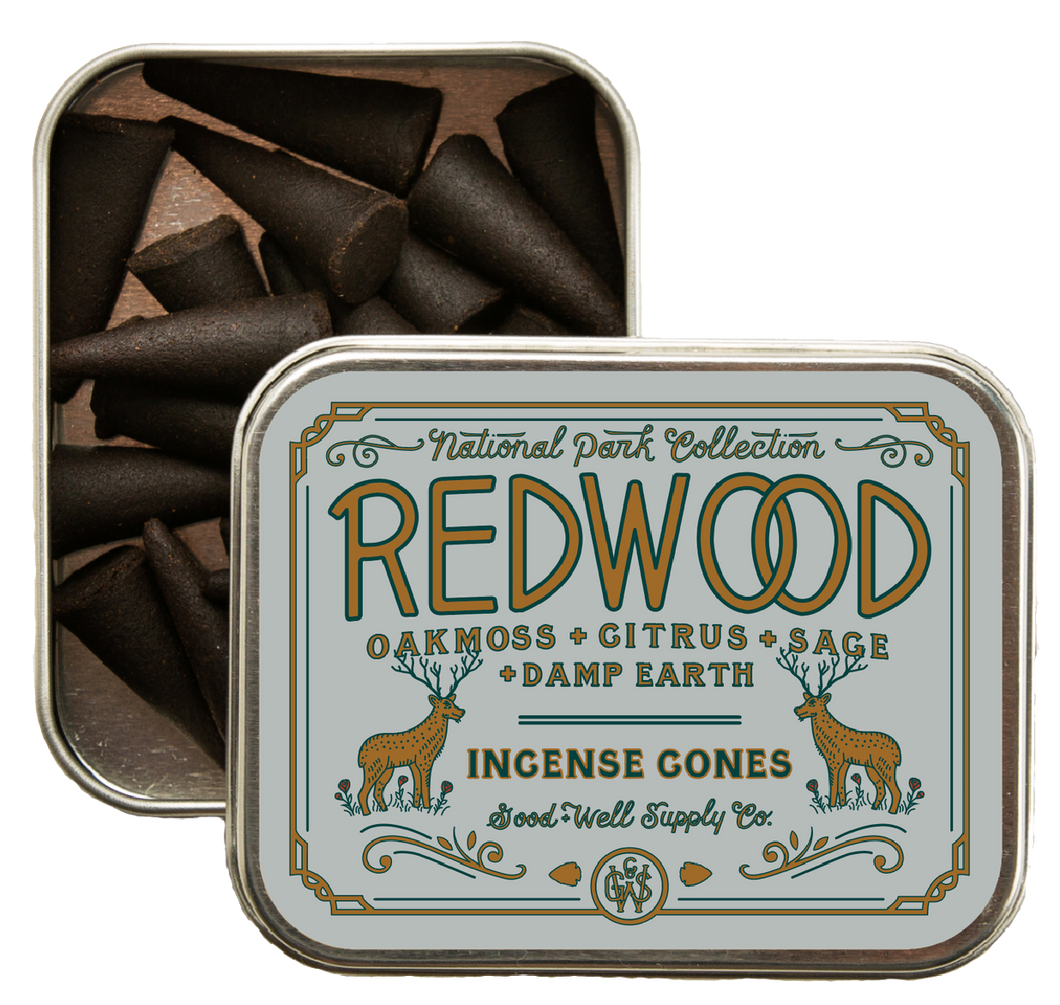 Redwood Incense - Oakmoss Sage Citrus + Damp Earth