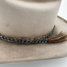 Load image into Gallery viewer, Horsehair Braided Blue Single Tassel Hat Band - Caleb
