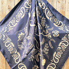 Load image into Gallery viewer, 35X35&quot; Blue and Cream Paisley Wild Rag/Scarf WR433
