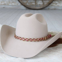 Load image into Gallery viewer, Horsehair Pink Braided Tassel Hat Band
