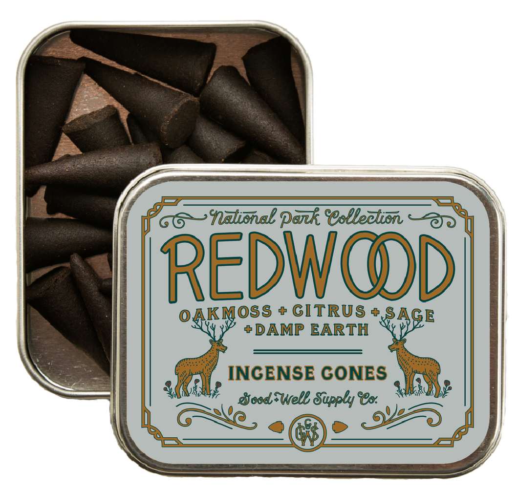 Redwood Incense - Oakmoss Sage Citrus + Damp Earth