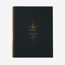 Load image into Gallery viewer, Undated weekly planner. 7&quot; x 9&quot;, 64 pages (front and back). Wire binding. Silver and gold foil. Epic black cover with 70T interior. Weekly Planner
